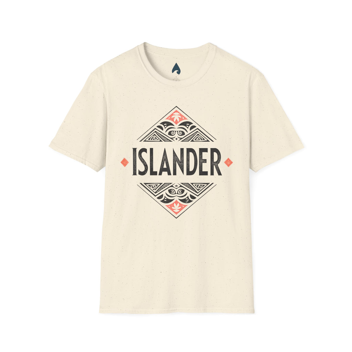 Back view of cream blank ISLANDER Softstyle T-shirt