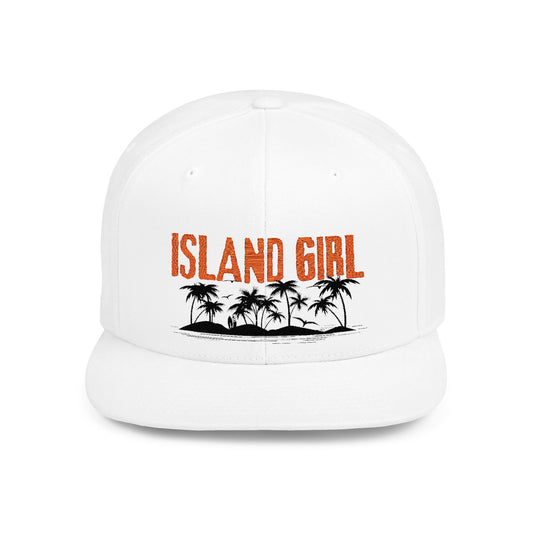Snapback Cap - Island Girl island outline design