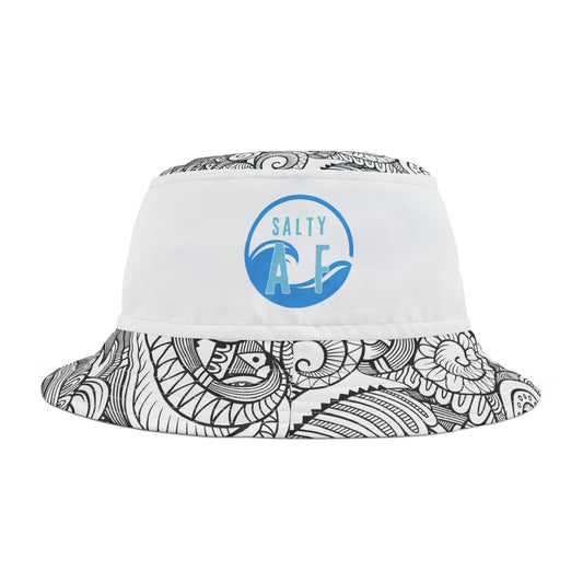 Salty AF tribal white Bucket Hat