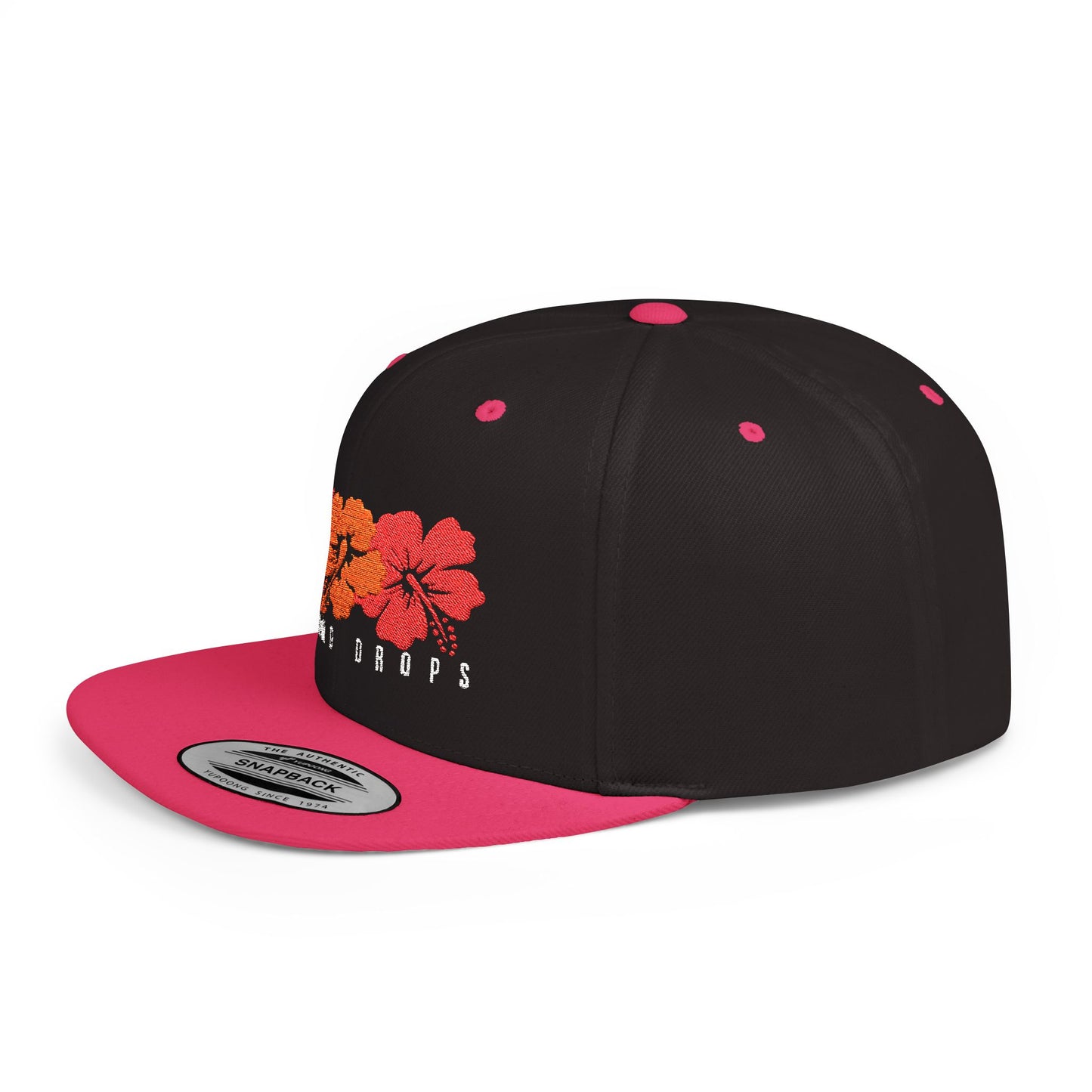 Snapback Cap - Hibiscus Design