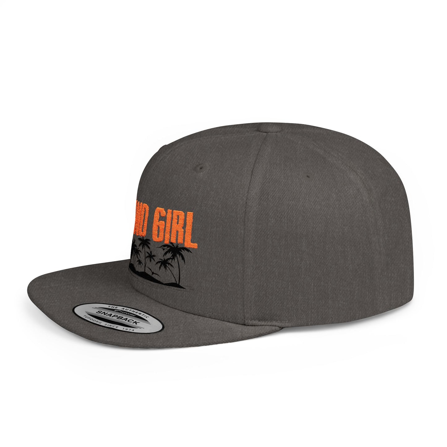 Snapback Cap - Island Girl island outline design