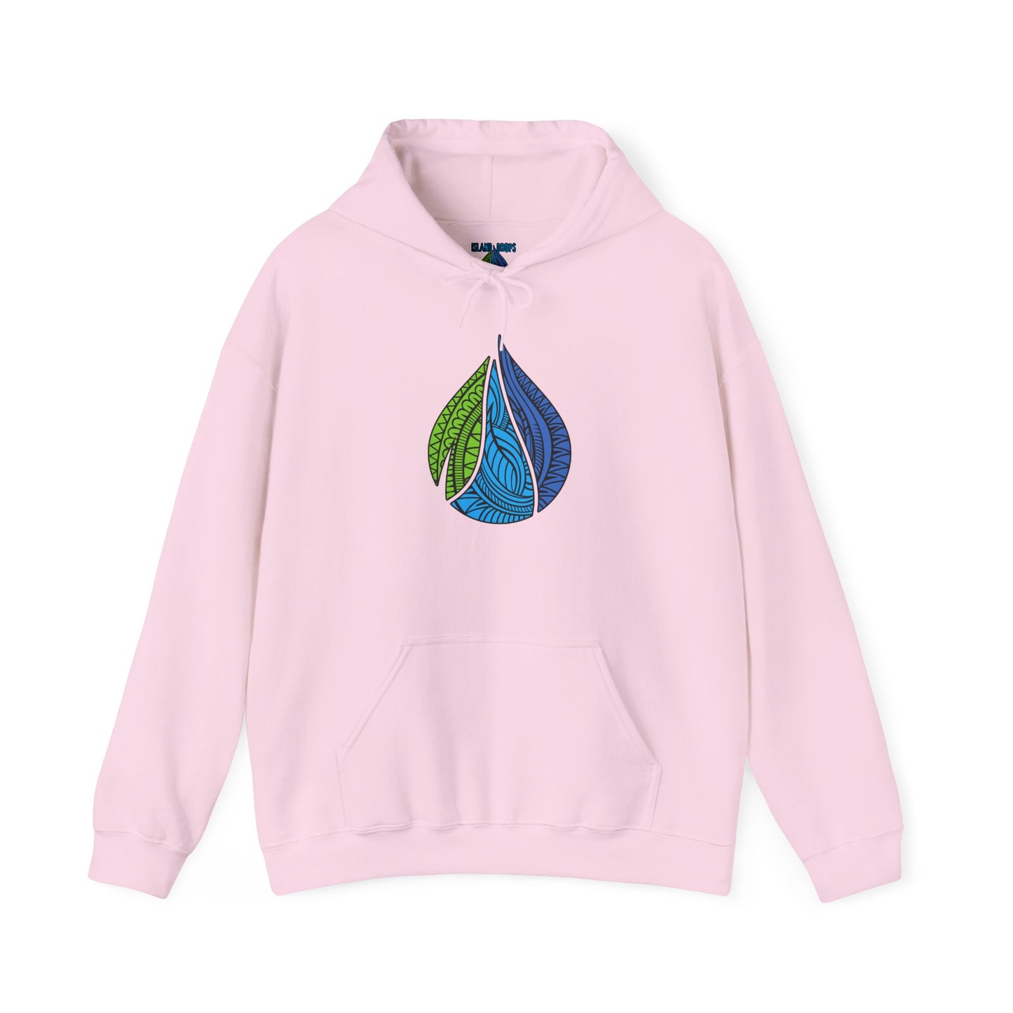 Pink hoodie with 'Island Drops' logo  - Island Drops hoodie collection | Unisex pullover