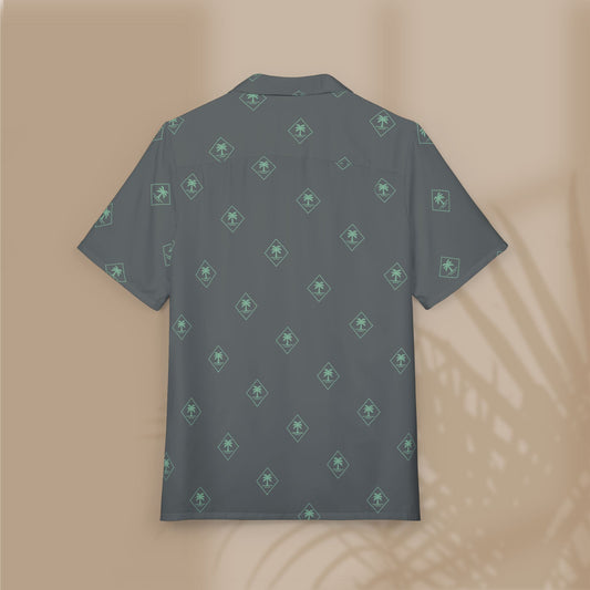 Diamond Palm gray Button-Down Shirt