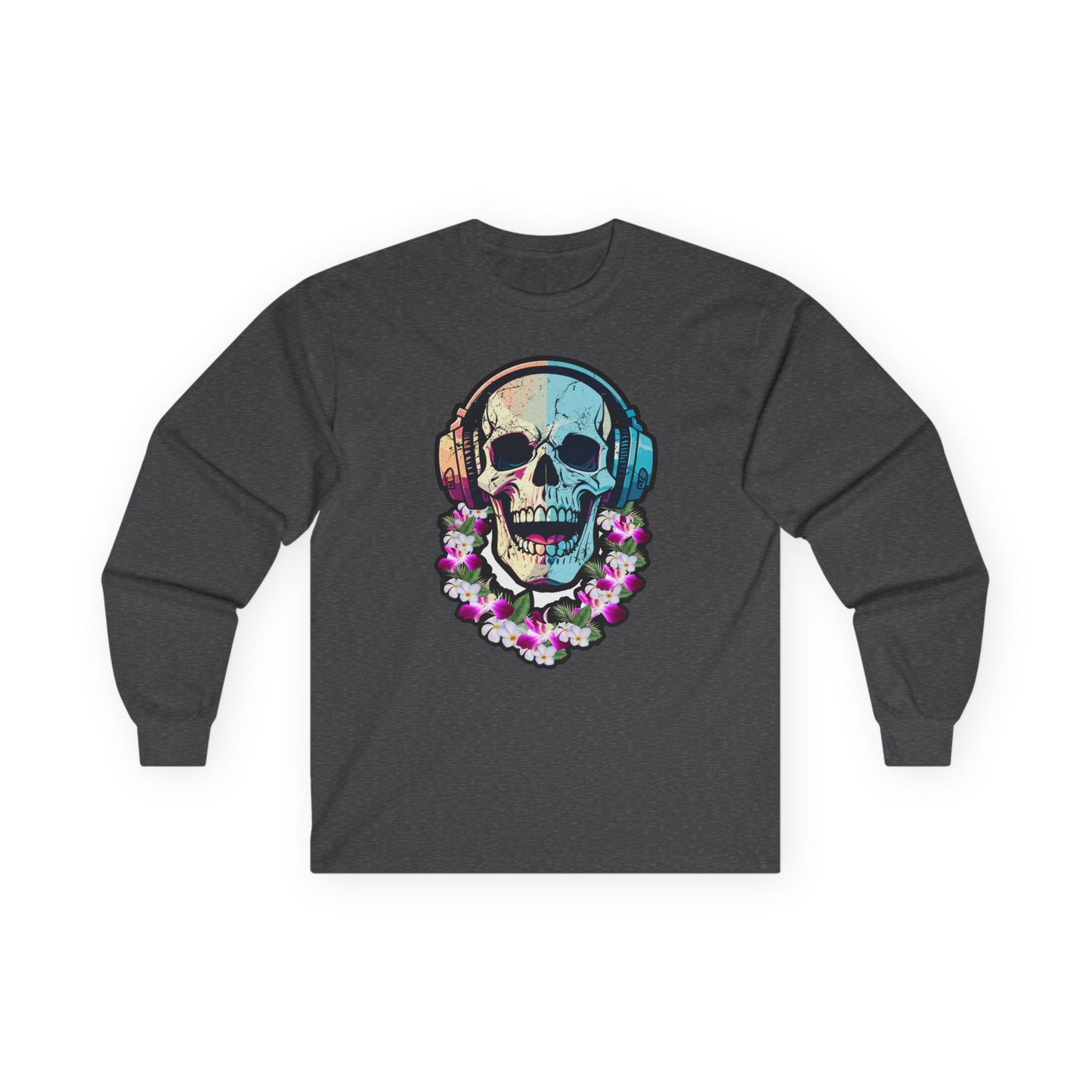 Skull DJ  Long Sleeve Tee