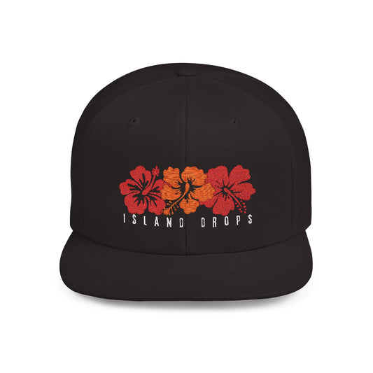 Snapback Cap - Hibiscus Design
